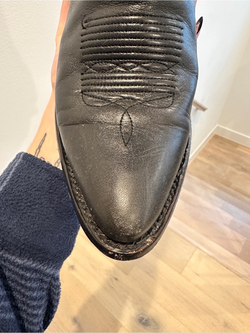 Tecovas Black Western Cowboy Boots - Normal Height - Picture 6 of 10